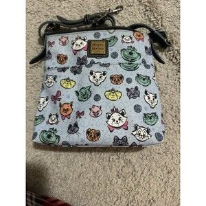 Rare 2016 Disney Dooney & Bourke Blue CATS Letter Carrier Crossbody Bag Rare